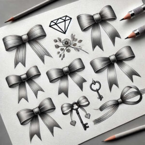 bow-design-simple-icon-for-toe – tattoo design ideas free ai generated – Gallery: cockades-inkby-ai