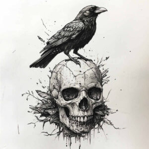 raven-feather-refined-highlights-for-shoulder-blade – tattoo design ideas free ai generated – Gallery: crows-and-ravens-inkby-ai