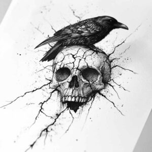 mystical-raven-crisp-detail-for-fingers – tattoo design ideas free ai generated – Gallery: crows-and-ravens-inkby-ai
