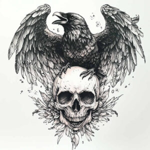 crow-silhouette-ultra-sharp-for-side-torso – tattoo design ideas free ai generated – Gallery: crows-and-ravens-inkby-ai