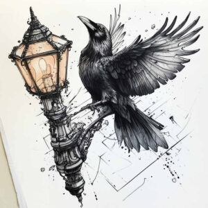 crows-and-ravens tattoo design ideas refined detail fierce embodying resilience