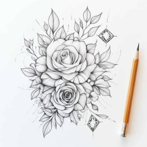 delicate-ornament – tattoo design ideas free ai generated – iconic – for-biceps – Gallery: delicate-flowers-inkby-ai