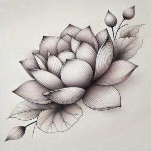 delicate-shadow – tattoo design ideas free ai generated – silent – for-neck – Gallery: delicate-flowers-inkby-ai