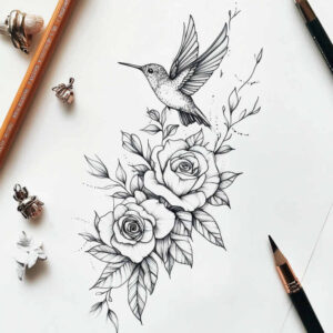 floral-accents – tattoo design ideas free ai generated – discreet-ink – for-full-back – Gallery: delicate-flowers-inkby-ai