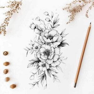 flower-symbolism – tattoo design ideas free ai generated – nonintrusive – for-wrist-side – Gallery: delicate-flowers-inkby-ai