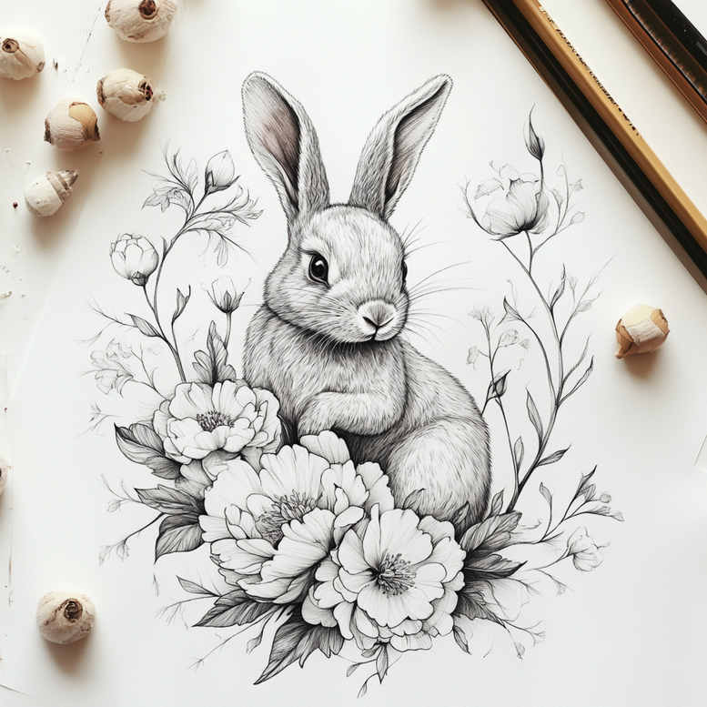 light-ornamentation – tattoo design ideas free ai generated – miniature – for-abdomen – Gallery: delicate-flowers-inkby-ai