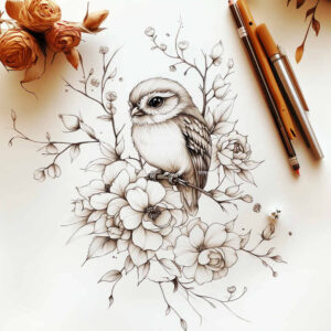 light-pattern – tattoo design ideas free ai generated – petite – for-fingers – Gallery: delicate-flowers-inkby-ai