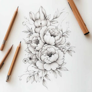 nature-tattoo – tattoo design ideas free ai generated – no-excess – for-inner-arm – Gallery: delicate-flowers-inkby-ai