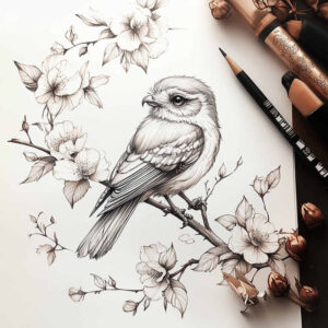 delicate-flowers tattoo design ideas plain airy composition for full back