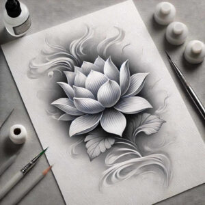 delicate-flowers tattoo design ideas compact airy composition resilience and power