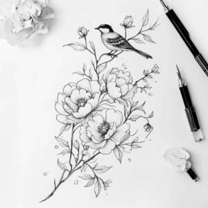 delicate-flowers tattoo design ideas micro symbol blooming represents endurance