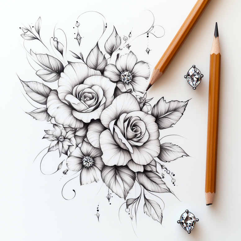 delicate-flowers tattoo design ideas single color botanical accuracy shows determination