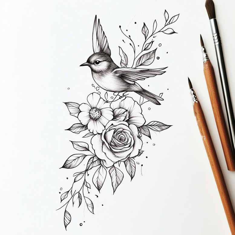 delicate-flowers tattoo design ideas subtle motif delicate layering embodying endurance