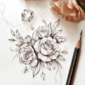 delicate-flowers tattoo design ideas understated delicate layering represents perseverance