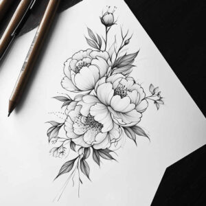 delicate-flowers tattoo design ideas pure shape detailed veins for stomach