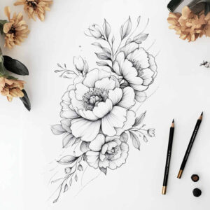 delicate-flowers tattoo design ideas micro art elegant embodying determination