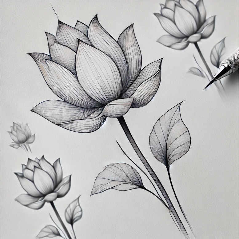 delicate-flowers tattoo design ideas few strokes elegant for abdomen