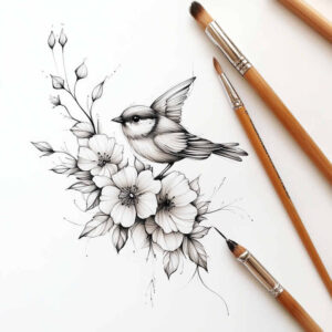 delicate-flowers tattoo design ideas modest fine detail perseverance and power
