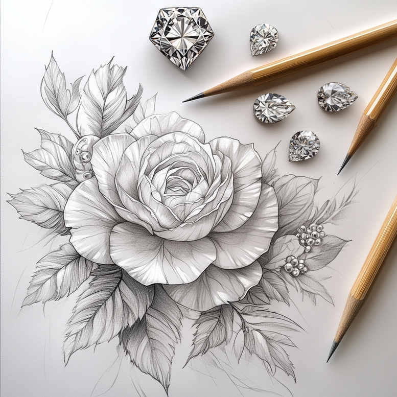 delicate-flowers tattoo design ideas gentle angle fine detail symbolising endurance