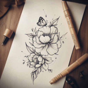 delicate-flowers tattoo design ideas little tattoo floral silhouettes for ankle