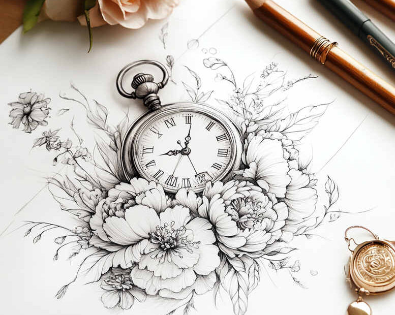 delicate-flowers tattoo design ideas fine dot floral silhouettes for lower arm