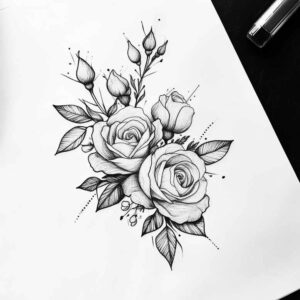 delicate-flowers tattoo design ideas tiny tattoo flowing lines for upper back