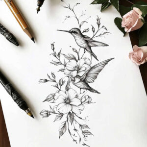 delicate-flowers tattoo design ideas micro symbol flowing lines represents resilience