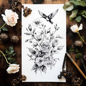 delicate-flowers tattoo design ideas diminutive fresh for heel