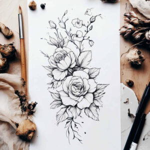 delicate-flowers tattoo design ideas pure shape gentle textures embodying perseverance