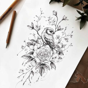 delicate-flowers tattoo design ideas symbolic gentle textures stands for perseverance