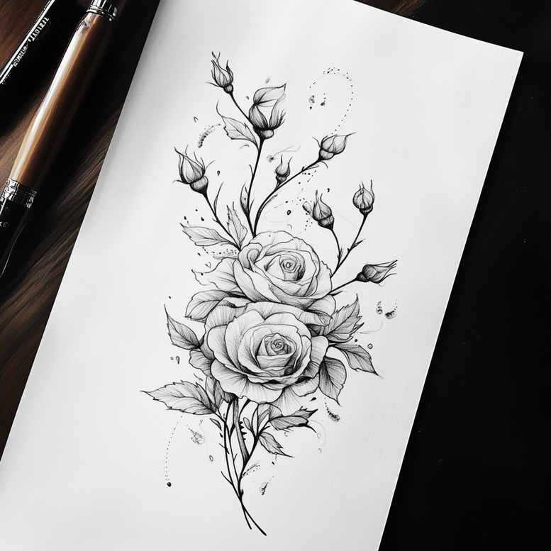 delicate-flowers tattoo design ideas bare graceful for full back