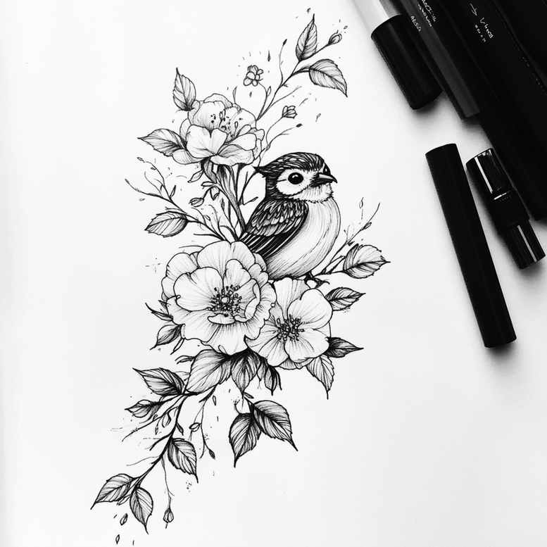 delicate-flowers tattoo design ideas tiny motif graceful for hip
