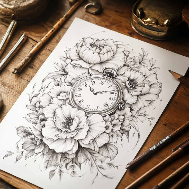 delicate-flowers tattoo design ideas petite harmonious for side torso