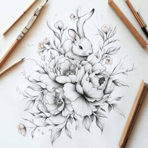 delicate-flowers tattoo design ideas clear edge light contrast stands for endurance