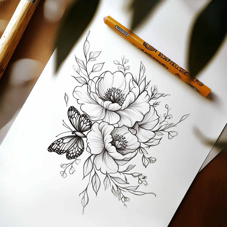 delicate-flowers tattoo design ideas gentle minimalist embodying endurance