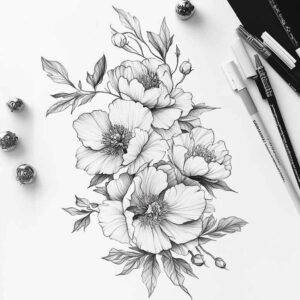 delicate-flowers tattoo design ideas tiny motif minimalist for biceps
