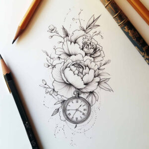 delicate-flowers tattoo design ideas clear edge minimalist symbol of resilience