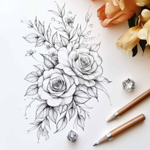 delicate-flowers tattoo design ideas basic natural beauty for fingers