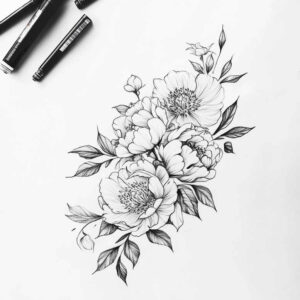 delicate-flowers tattoo design ideas simple form natural beauty resilience and power