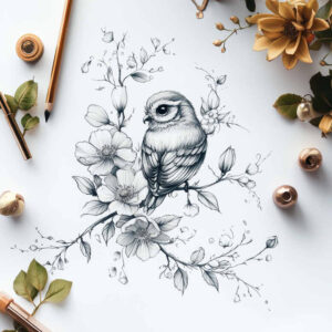 delicate-flowers tattoo design ideas whisper line natural curves for nape