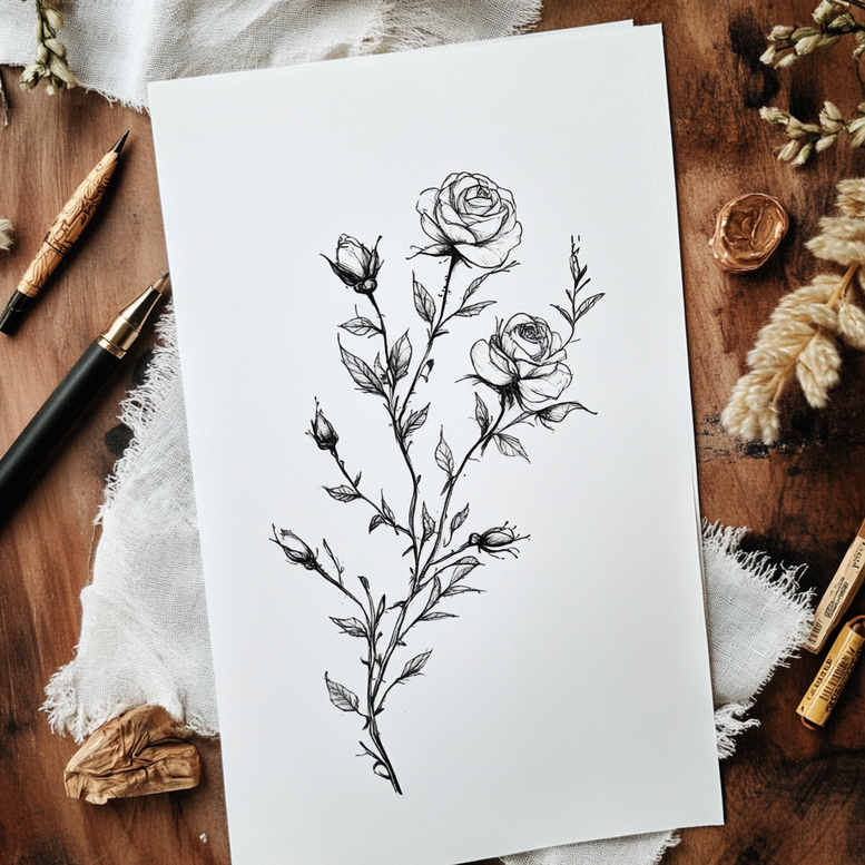 delicate-flowers tattoo design ideas elegant natural curves for shoulder