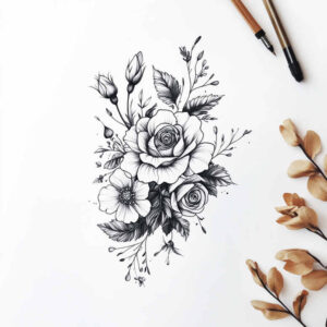 delicate-flowers tattoo design ideas discreet ornamental symbolising strength
