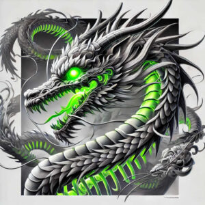 dragon-fire – tattoo design ideas free ai generated – faded-memory – for-foot – Gallery: dragons-inkby-ai