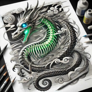 dragon-guardian – tattoo design ideas free ai generated – lurking – for-side – Gallery: dragons-inkby-ai