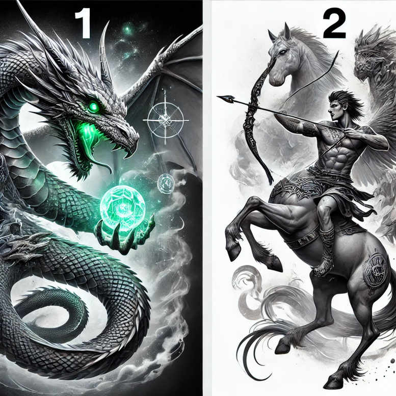 dragon – tattoo design ideas free ai generated – gothic – for-lower-leg – Gallery: dragons-inkby-ai