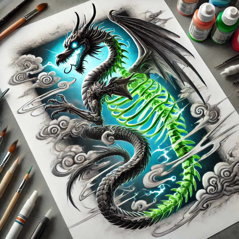 dragons tattoo design ideas bold outline detailed texture meaning courage