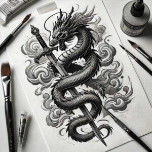 dragons tattoo design ideas Realism emotional realism fantasy creature for shoulder