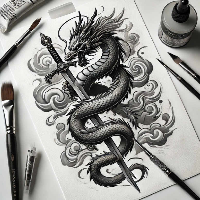 dragons tattoo design ideas Realism emotional realism fantasy creature for shoulder