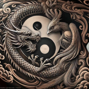 dragons tattoo design ideas contrasting colors fire meaning strength