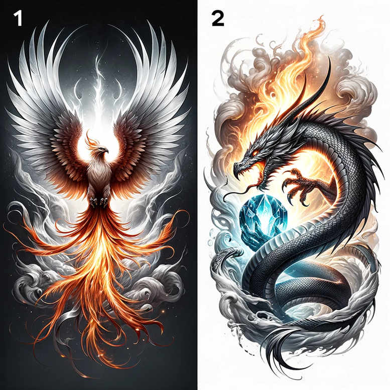 dragons tattoo design ideas Realism precise anatomy mythical for fingers